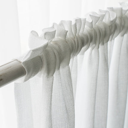 Witte vitrage met fijne structuur