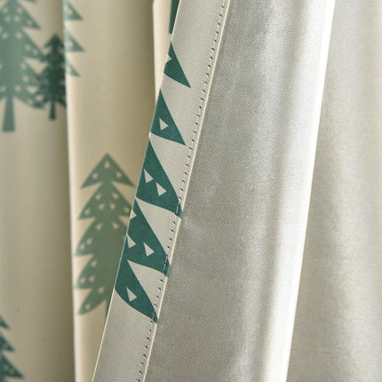 Verduisteringsgordijn kinderkamer met bos en herten