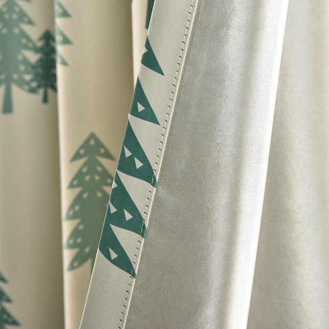 Verduisteringsgordijn kinderkamer met bos en herten