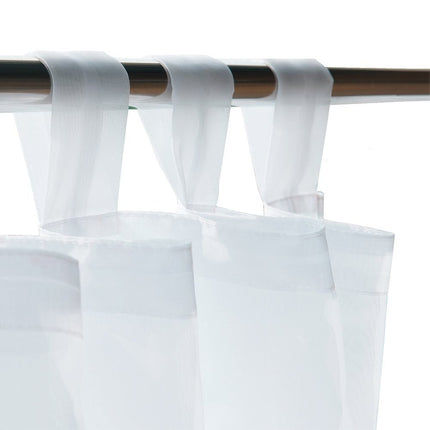 Waterafstotend vitrage buitengordijn met ringen