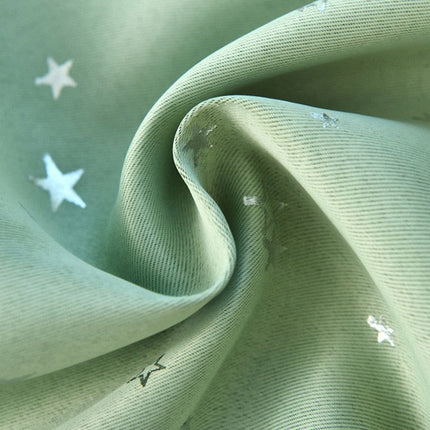 Lichtgroen verduisteringsgordijn met sterren