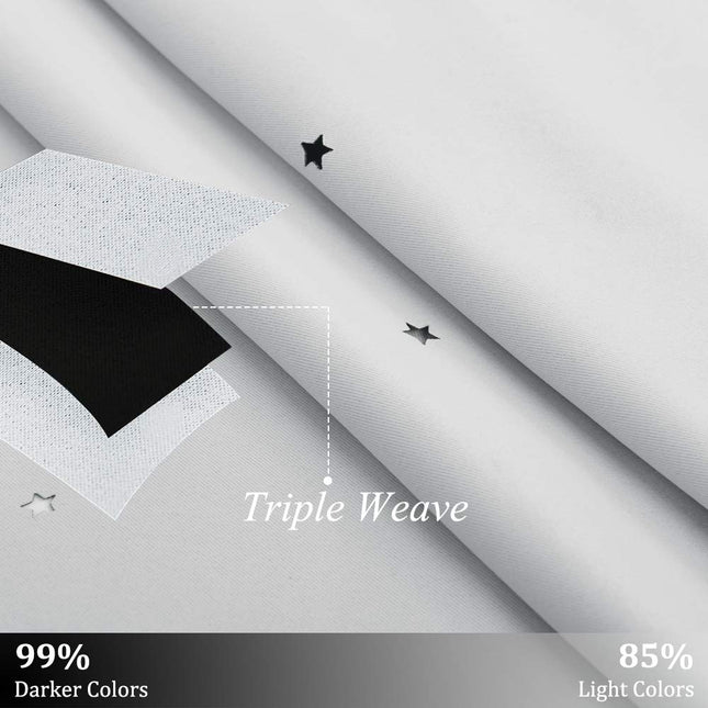 Verduisterend gordijn met sterrenhemel print