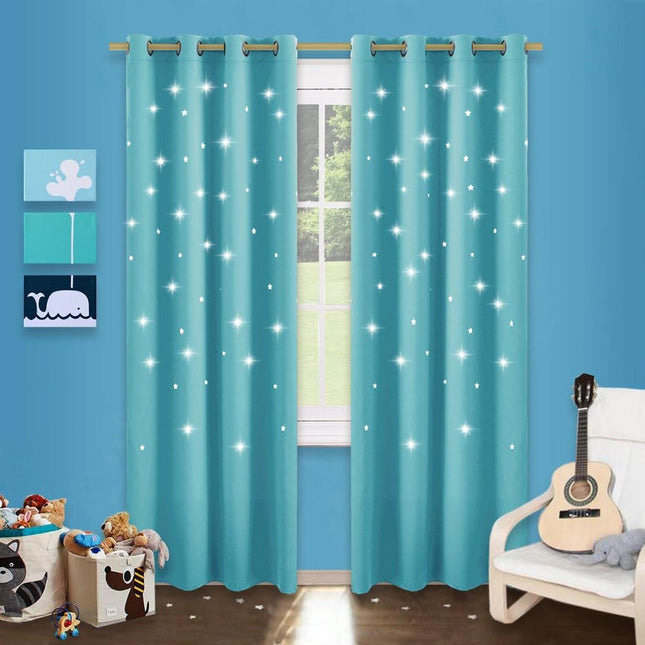 Verduisterend gordijn met sterrenhemel print