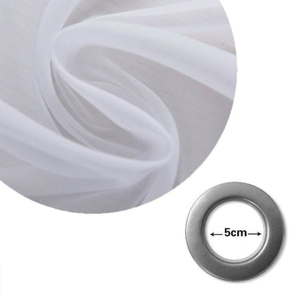 Waterafstotend vitrage buitengordijn met ringen