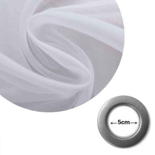 Waterafstotend vitrage buitengordijn met ringen