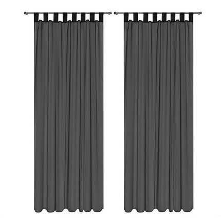 Donker vitrage gordijn met lussen