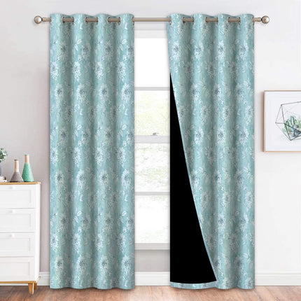 Verduisterend gordijn met bloemenmotief