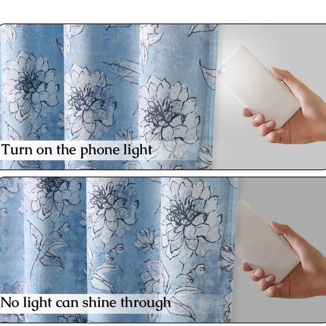 Verduisterend gordijn met bloemenmotief