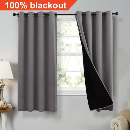 100% verduisterend gordijn met zwarte voering