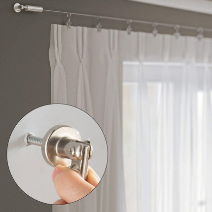 Complete staalkabel set voor gordijnophanging