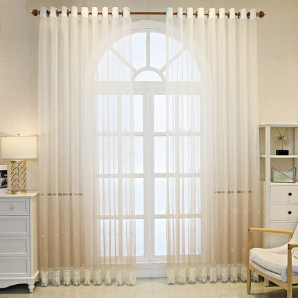 Lichtdoorlatend gordijn met franjes onderaan