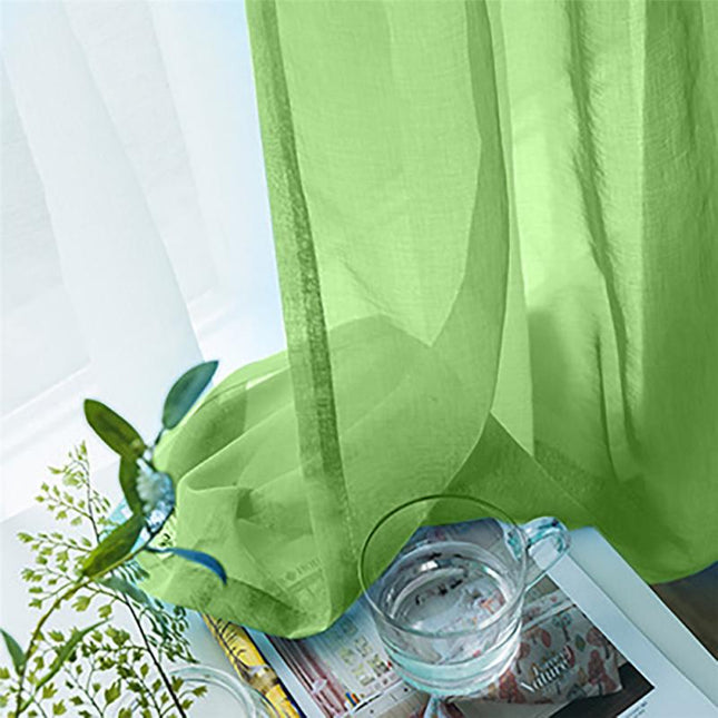 Effen turquoise vitrage voor slaapkamer