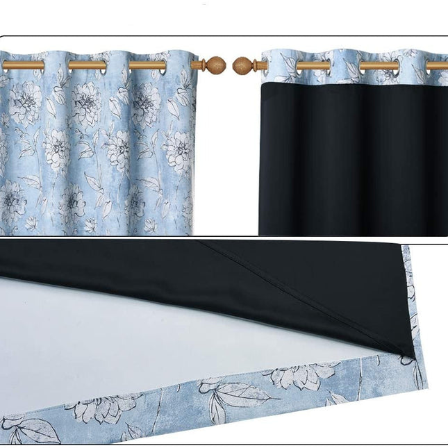 Verduisterend gordijn met bloemenmotief