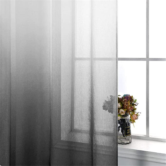 Moderne vitrage met zwart kleurverloop