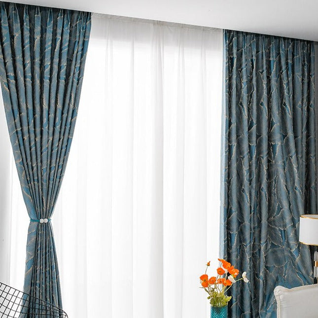 Luxe verduisteringsgordijn met gouden veren