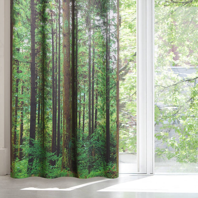 Buitengordijn met bomen print voor balkon