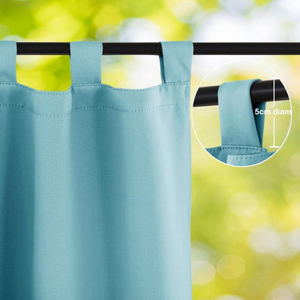 Waterdicht buitengordijn met lussen