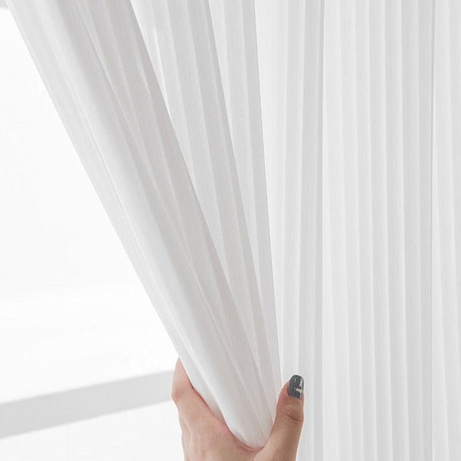 Vitrage gordijn met klittenband bevestiging