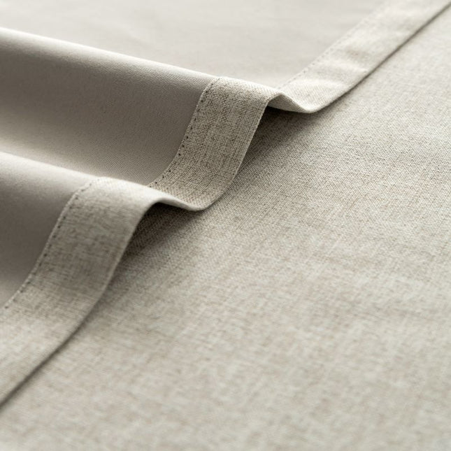 Verduisterend gordijn beige met linnenlook
