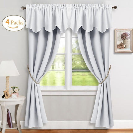 Complete gordijnset verduisterend met volant