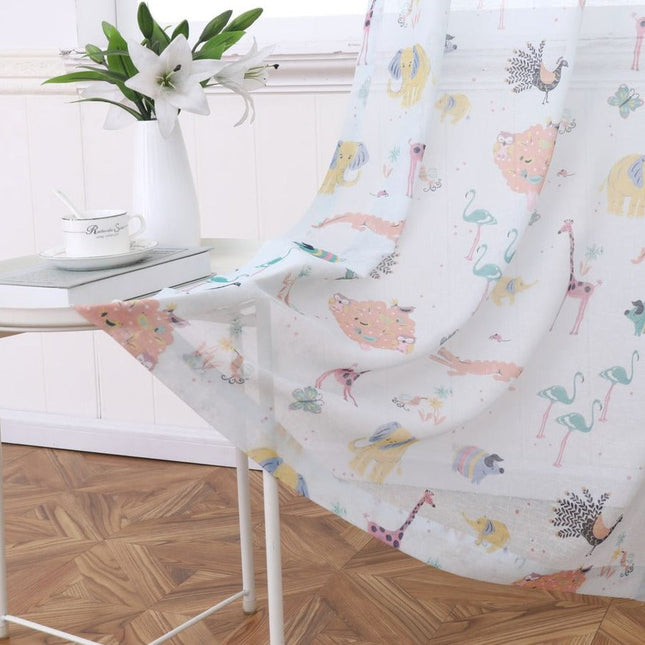 Vitrage kinderkamer met schattige uiltjes