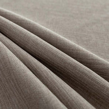 Bruin verduisterend gordijn Lagan met linnenlook.