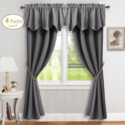 Complete gordijnset verduisterend met volant