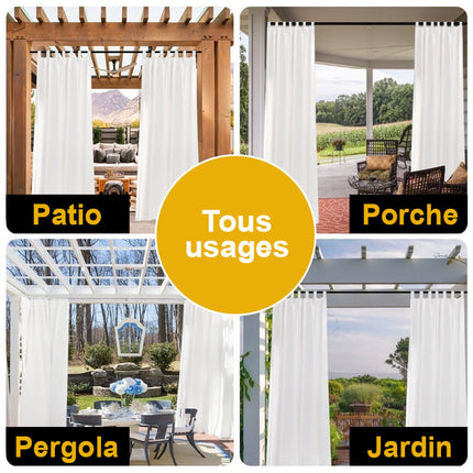 Waterdicht lichtdoorlatend tuingordijn voor pergola