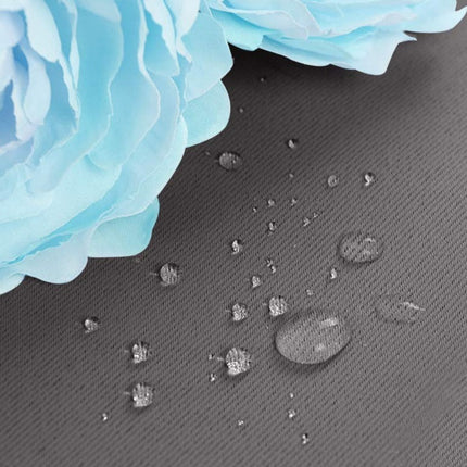 Grijs waterdicht buitengordijn met ringen