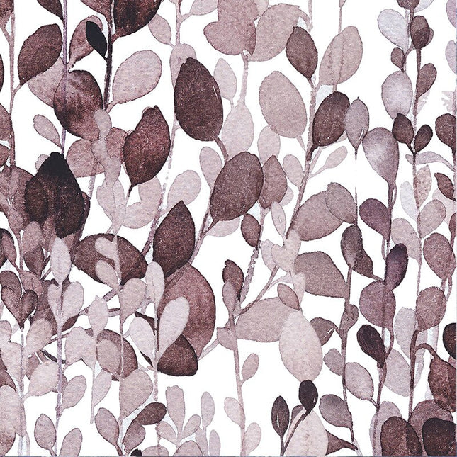 Buitengordijn met aquarel bladeren patroon