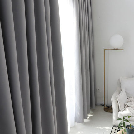 Modern grijs verduisteringsgordijn voor slaapkamer