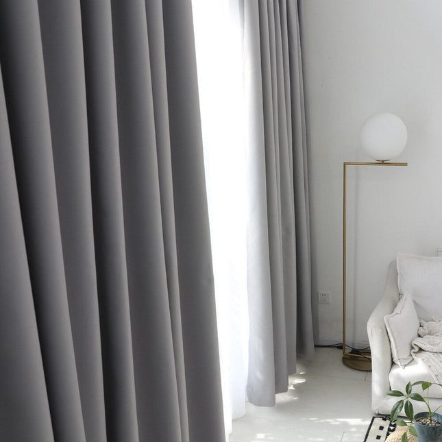 Modern grijs verduisteringsgordijn voor slaapkamer