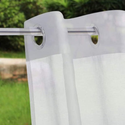 Witte outdoor vitrage voor pergola