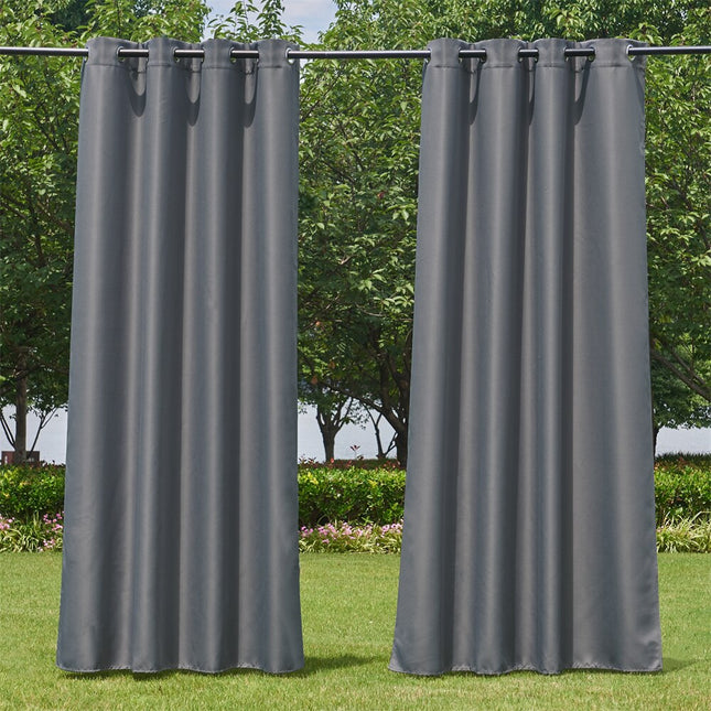 Waterdicht buitengordijn met ringen voor tuin
