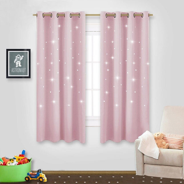 Verduisterend gordijn met sterrenhemel print