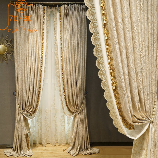 Luxe verduisterend gordijn in klassieke stijl