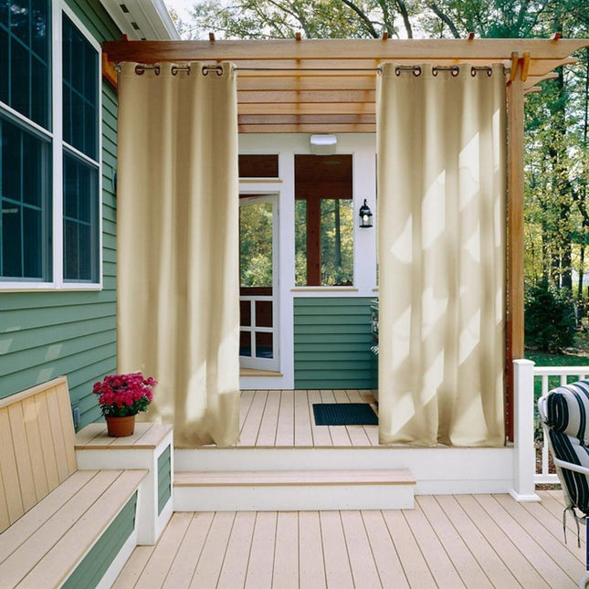 Verduisterend buitengordijn voor terras