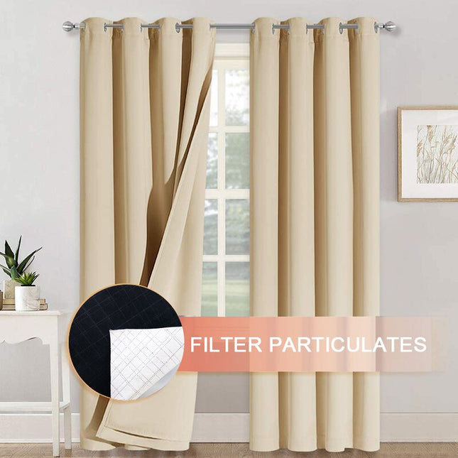 Verduisterend gordijn met isolerende filter functie