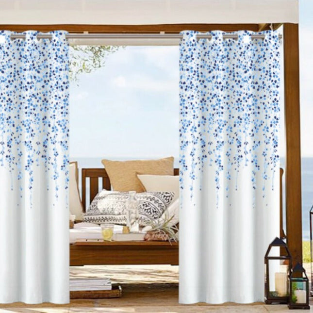 Waterafstotend gordijn met bloemen patroon