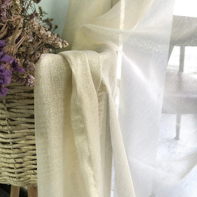 Luxe glinsterende vitrage voor woonkamer