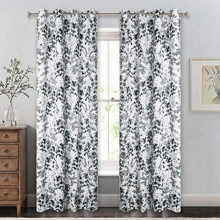 Gordijn met botanisch bladerenpatroon