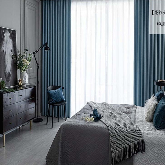 Verduisterend gordijn blauw voor slaapkamer