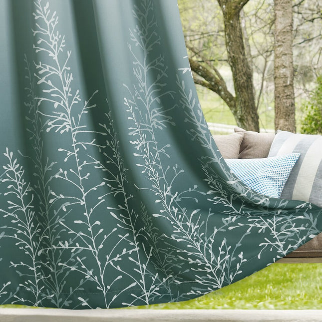 Decoratief buitengordijn met takken motief