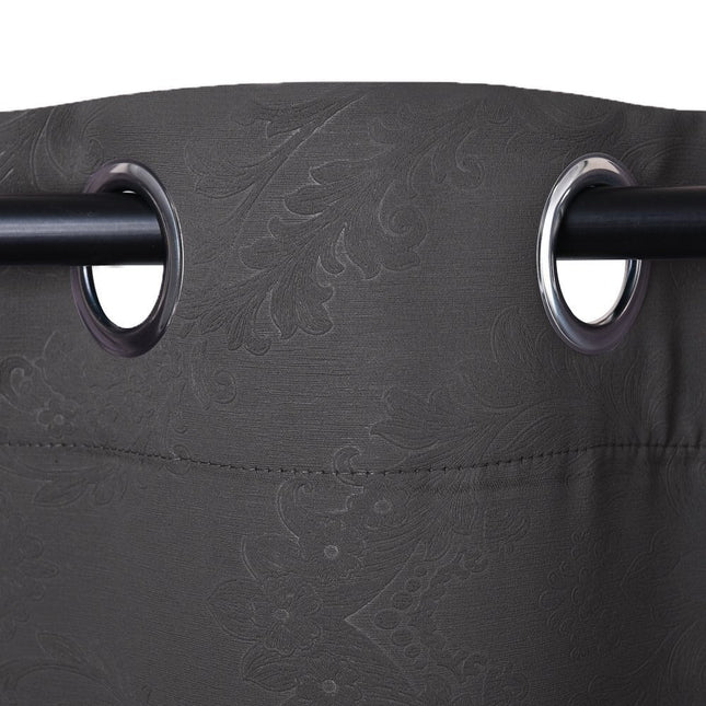 Beige verduisterend jacquard gordijn