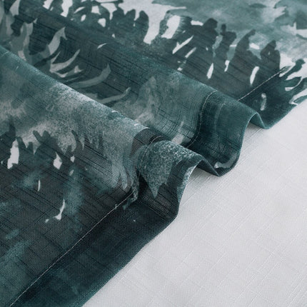 Buitengordijn met sfeervol bos patroon