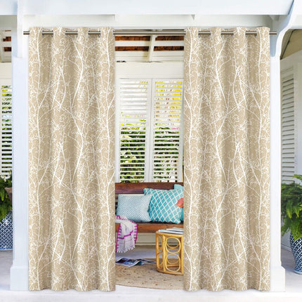 Waterafstotend buitengordijn met takkenmotief