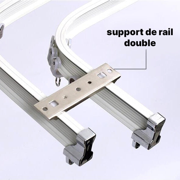 Buigbare gordijnrail voor erker en hoek
