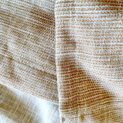 Tweekleurig gordijn met ingeweven vitrage