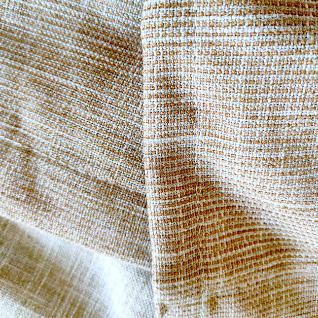 Tweekleurig gordijn met ingeweven vitrage