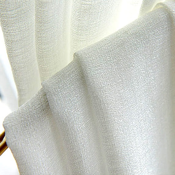 Moderne effen witte vitrage woonkamer